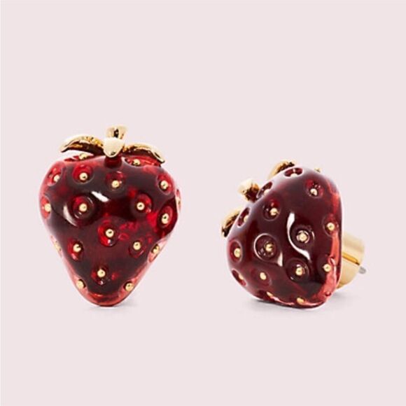 KATE SPADE STRAWBERRY NECKLACE AND EARRINGS SET TUTI FRUITY - Picture 2 of 5